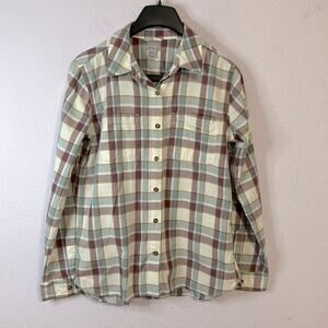 Carhartt Women Plaid Checkered Pattern Long Sleeve Shirt Size 8/10